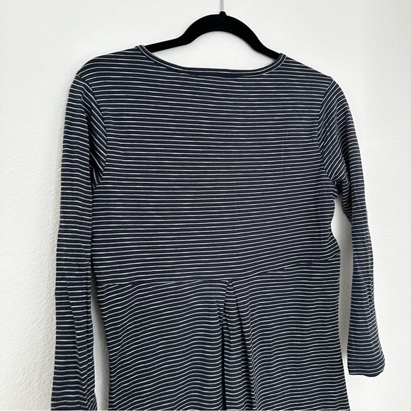 Toad & Co Tamara Tunic Top V Neck Navy Striped Size Small Women’s 3/4 Sleeves - Picture 7 of 11